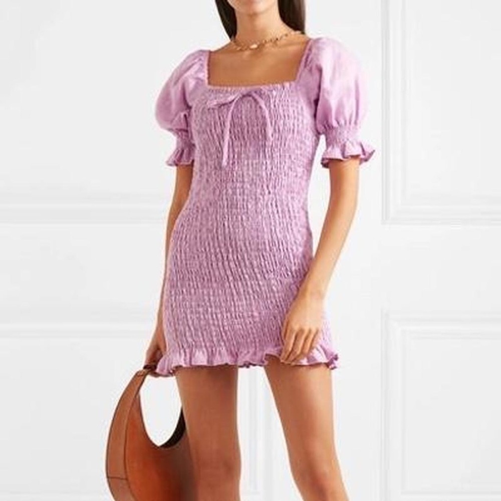 Faithfull the Brand lilac Annibelis mini dress